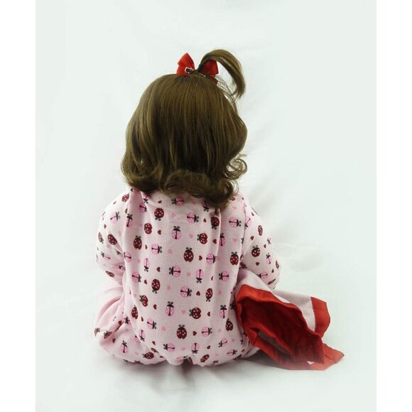 🆕 Realistic Baby Doll Pink Adorable Ladybird Princess Silicone Vinyl Cloth Body - Picture 6 of 7